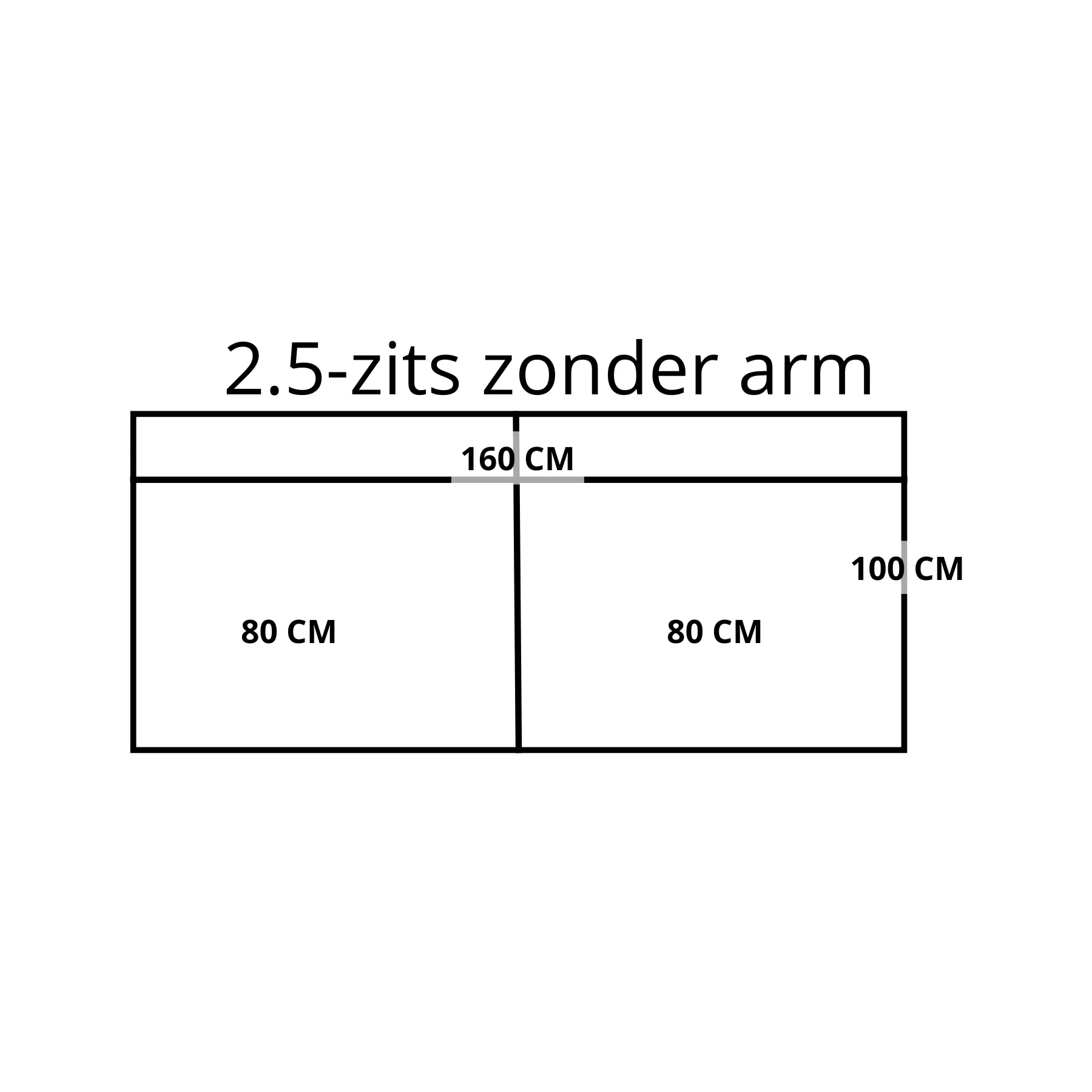 afbeelding van Leren elementenbank Flow - element 2.5 zits zonder arm